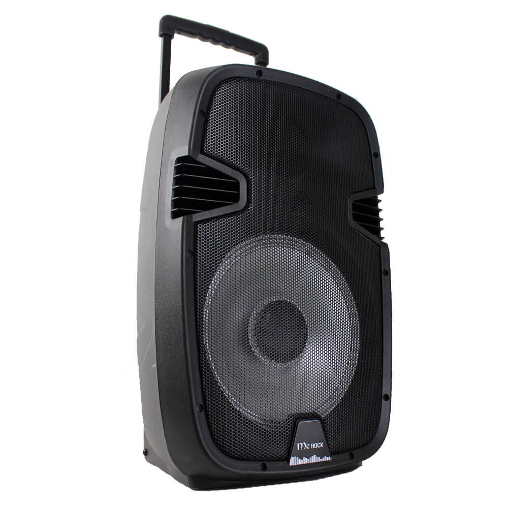 ลำโพงบลูทูธ 15 นิ้ว แถมไมค์ไร้สาย McRock รุ่น DHT-730DF(A15) พร้อมแบตเตอรี่และล้อลาก
